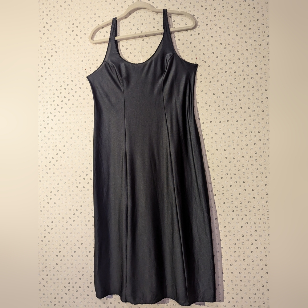 Bali Black Slip Dress Vintage Large Layer Piece Date Night Out Whimsigoth Sexy